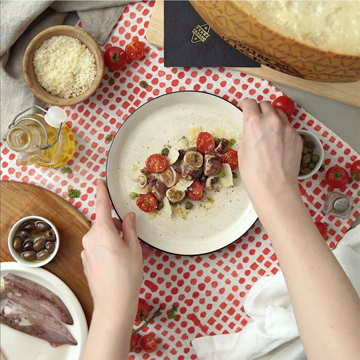 Calamari ripieni con Grana Padano Riserva