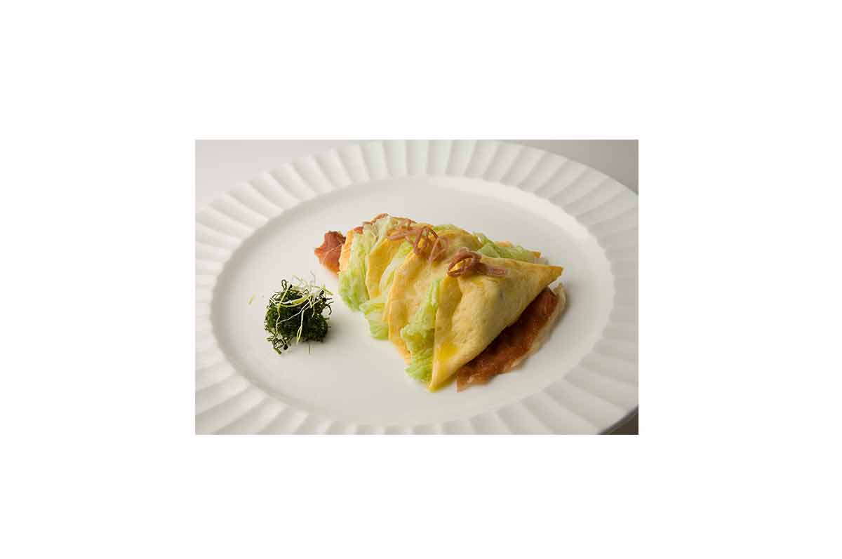 Fagottini di uova e prosciutto San Daniele