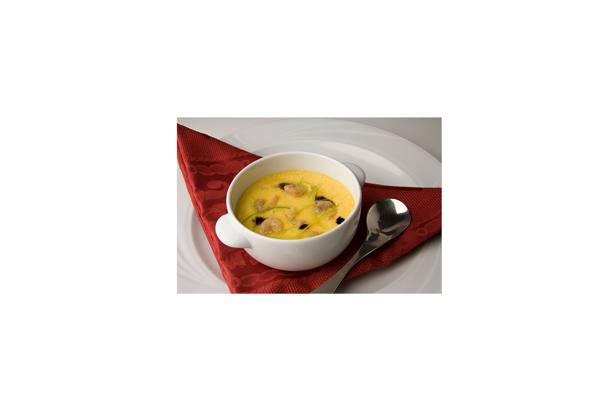 Crema de huevo al vapor con Grana Padano