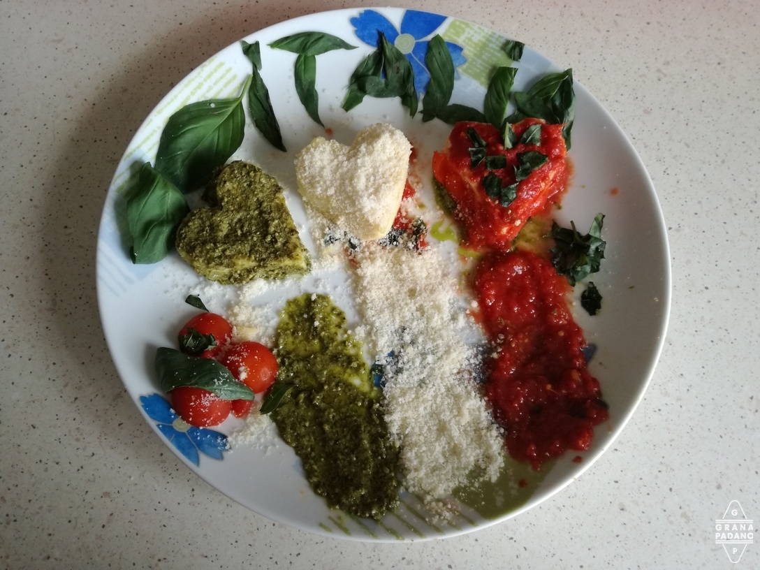 Tricolore di cuori alla romana 