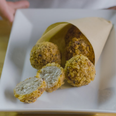 Polpettine fritte con cuore di Grana Padano p