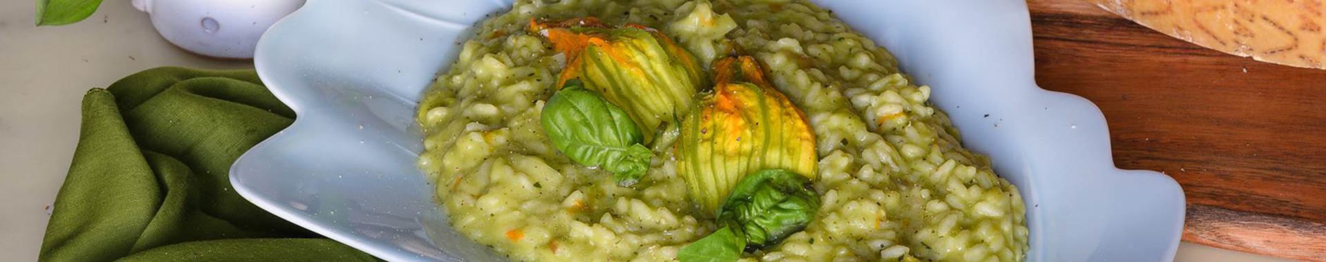 Risotto con zucchine e fiori farciti-m