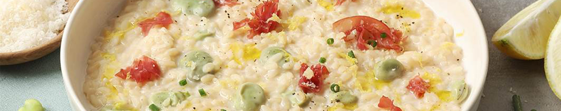 Risotto leggero con fave, bresaola, limone-m