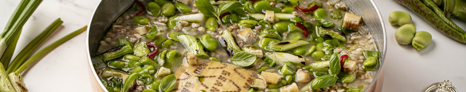 Zuppa di GP, farro e fave-m
