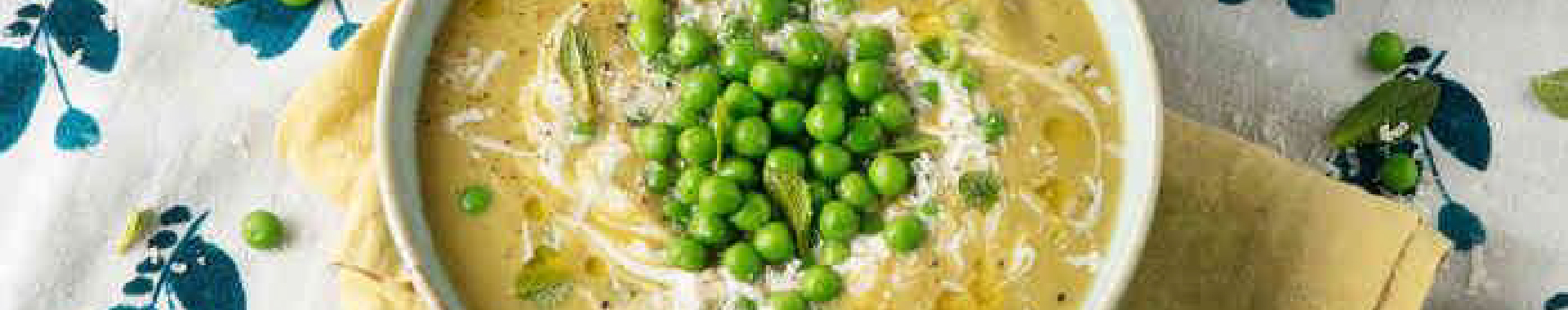 Crema di piselli, menta, yogurt e Grana Padano-m