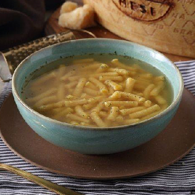 Passatelli in brodo e Grana Padano Riserva p