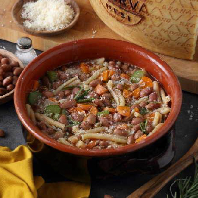 Pasta e Fagioli con Grana Padano Riserva p
