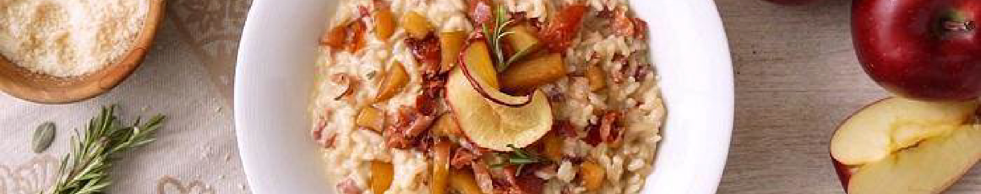 Risotto mele, speck e Grana Padano Riserva-m